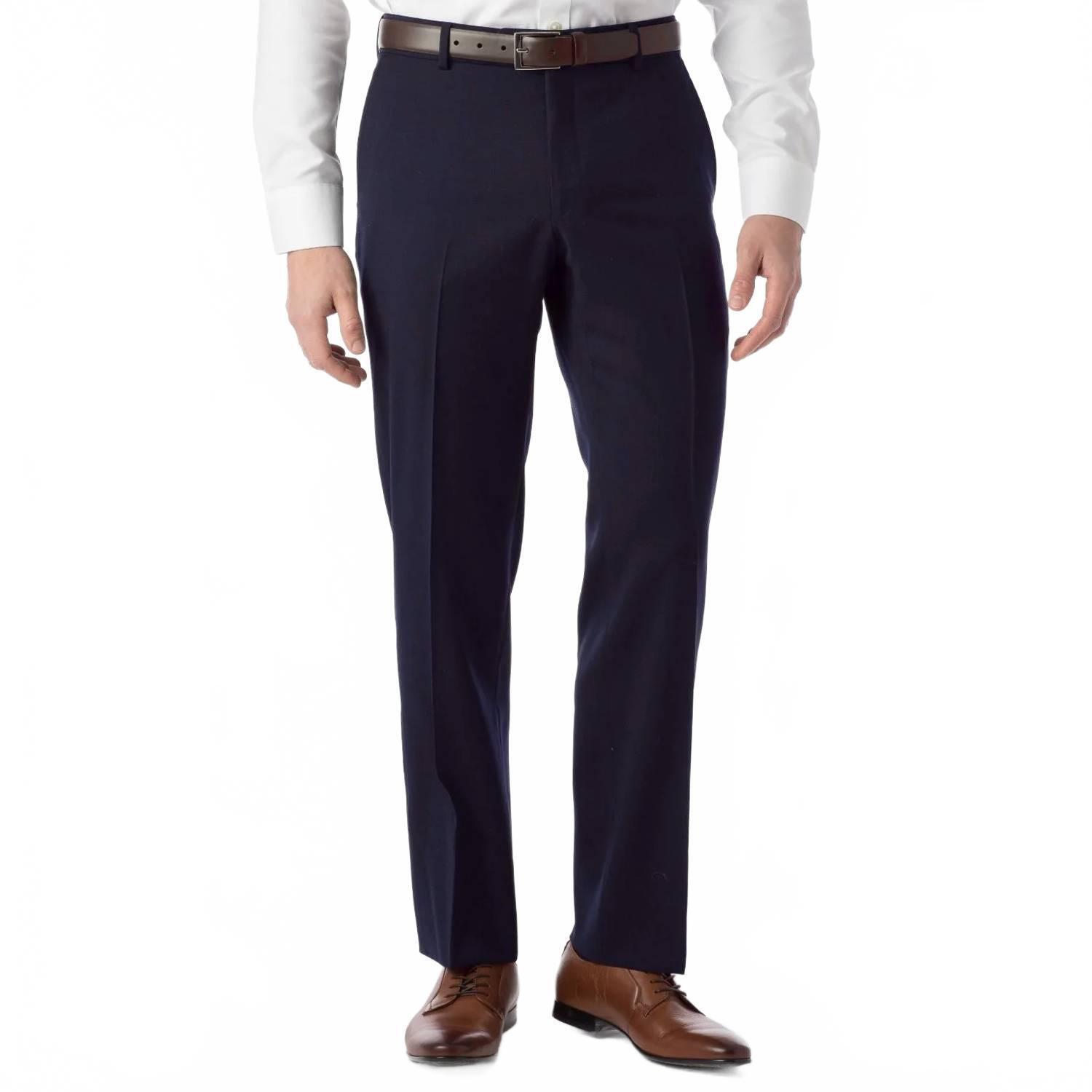 New Ballin Super 120s Luxury Wool Serge Comfort-Eze Trouser In Mariner